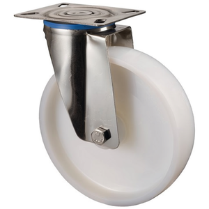 BS Casters for Furniture Swivel Caster with 50mm <b>Wheel</b> Diameter 55kg Load Capacity <b>Plastic</b> Plate L60xW60 mm - Product Image 3
