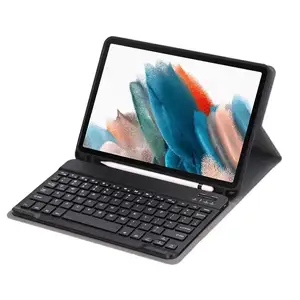 Casing dengan Keyboard, untuk Samsung Galaxy Tab A9 A9 + S9 S9 + dengan pemegang pena, penutup dudukan sudut dapat dilepas Keyboard nirkabel