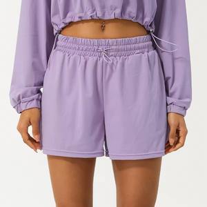 OEM Ensemble deux-pièces pour femmes Sports d'été Athleisure Séchage rapide Respirant Bas court à manches longues Protection solaire Solide - Product Image 3