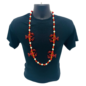 Collier de perles de 48 pouces avec 4 crevettes de 6,5 pouces, idéal pour les fêtes de Mardi Gras, les fêtes de Noël et les événements culinaires festifs - Product Image 3