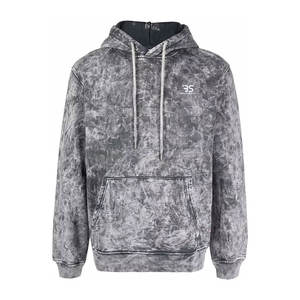 Sudadera con capucha para hombre con tono lavado ácido y corte clásico para trajes relajados Sudadera con capucha de lavado ácido mezclada de algodón duradero - Product Image 4