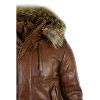 En peau de mouton Dunkerque Shearling Bane Aviator Fourrure Bomber Manteau En Cuir Veste Hommes Vol Chaud Remplissage Vêtements D'hiver Manteau Veste Prix