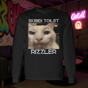 T-shirt à manches longues Skibidi Toilet Rizzler Meme Internet Memes Genz, produit promotionnel - Product Image 3