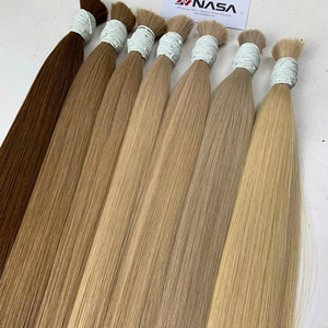 Precio al por mayor Extensiones de cabello a granel Cabello crudo vietnamita Doble ahogamiento 100 gramos Colores oscuros 20 pulgadas - Product Image 1