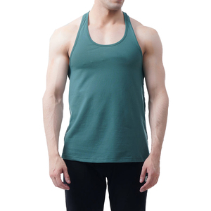 Débardeur vente chaude personnalisé hommes sous-vêtements coton hommes débardeur gilet Fitness couleur unie hommes débardeur été entraînement - Product Image 1