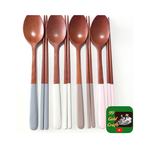 Ensemble de cuillères en bois de qualité supérieure pour la cuisine, cuillère en bois artisanale avec un design en bois naturel pour un usage domestique et en restaurant - Product Image 1