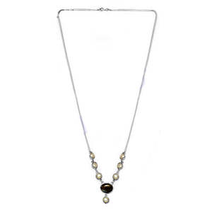 Collar de Moda con Cuentas y Piedras Preciosas de Plata 925 para Mujer - Product Image 3