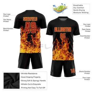 เสื้อฟุตบอล100% ผ้าโพลีเอสเตอร์เสื้อฟุตบอลสโมสรเสื้อทีมเจอร์ซีย์ - Product Image 4