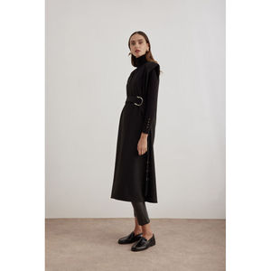 Abrigo Reversible de Lujo para Mujer, Doble Botonadura, Tejido Transpirable Resistente al Viento, con Botones y Borlas Decorativas, Otoño Invierno, Talla XL - Product Image 1