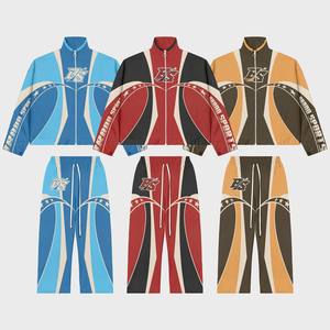 Men Women High Collar Tracksuit Quarter <b>Zip</b> Pullover <b>Sweatshirt</b> Tapered Joggers Set Athletic Warm Up Sportswear - Product Image 1
