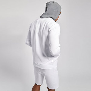 Sweat à capuche court d'hiver unisexe en peluche épaisse de haute qualité 100% coton imperméable respirant imprimé brodé personnalisé pour homme - Product Image 5