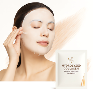 Masque facial hydratant au collagène à l'acide hyaluronique OEM/ODM ISO 22716 - Product Image 2