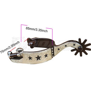 Fabricante de espuelas de equitación Formas personalizadas Materiales y logotipos disponibles Espuelas de equitación - Product Image 3