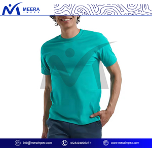 Camiseta de hombre 100% algodón verano transpirable suave Casual manga corta cuello redondo Camiseta lisa para gimnasio Fitness y uso diario - Product Image 2