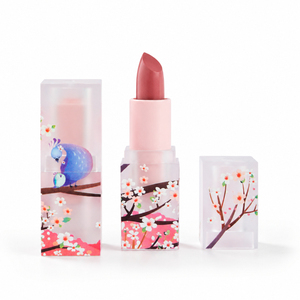 Tubo per Rossetto Quadrato Satinato con Stampa Floreale Sakura di Lusso, Etichetta Privata, Logo Personalizzato, Rossetto Rosa con Fiori di Ciliegio, Vendita all'Ingrosso - Product Image 1