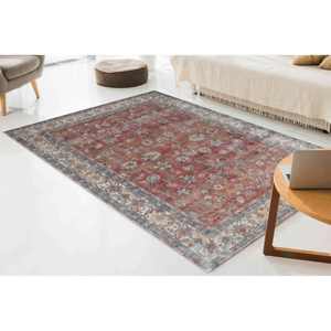 Floral Pattern Printed <b>Rug</b>, Turkish Vintage Style Small Entryway <b>Rug</b>,<b>Chenille</b> <b>Rug</b> - Product Image 1