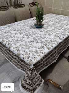 Nappe élégante 100% coton imprimé de blocs de main de conception florale - Product Image 6