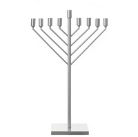 Ménorah Hanouka de style Chabad, moderne, dorée antique, à 9 branches, électrique, faite à la main, durable, écologique, en fer, pour cadeau religieux juif