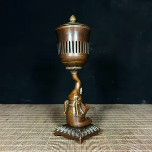 Decorative New Designer Best Selling Religious Golden Luxury Brass Small Incense Burner Natural Durable Available Competitive - Product Image 4