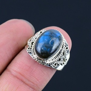 Anillo clásico de estilo bohemio, joyería para mujer, joyería de plata de ley 925, piedra preciosa labradorita, anillo hecho a mano, regalo para el amor - Product Image 5