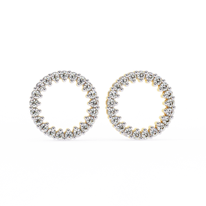 Boucles d'oreilles uniques en or 18 carats avec diamant de laboratoire, boucles d'oreilles de qualité supérieure - Product Image 4