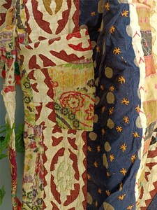 Chaquetas Kantha de algodón de retazos hechas a mano para mujer, abrigo de invierno acolchado Vintage largo, cierre de cinturón, tamaño libre, nuevo diseño de tendencia - Product Image 3