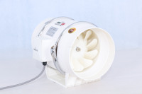 Ventilateur d'extraction rectangulaire de conduit en ligne à flux axial à haute température de 6 pouces avec tuyau de conduit de ventilation de 6 pouces