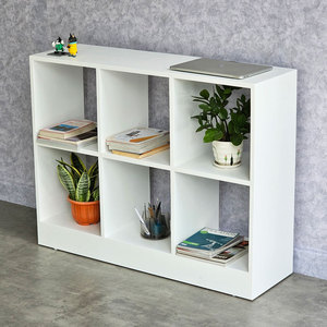 ชั้นวางหนังสือทรงเตี้ยไม้ยางพารา 100x30x78 ซม. สำหรับห้องนั่งเล่นแบบตั้งพื้น - Product Image 2