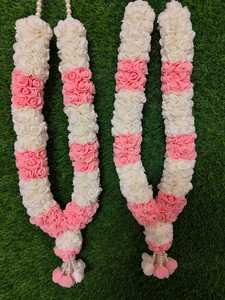 Decoraciones DE BODA indias Compromiso Flor de espuma Varmala Pack 2 Guirnaldas DE BODA artificiales Novia Novio Jaimala Sagan Mala - Product Image 4