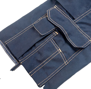 Fabricant personnalisé de jeans en denim baggy de coupe relax pour hommes pantalons de menuisier pour le lavage des travailleurs salopette de travail cargo vêtements de travail - Product Image 4