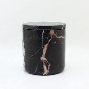Pot à bougie en marbre élégant, réutilisable, décoratif, pour anniversaire, décoration intérieure, aromathérapie, cadeau, artisanal, écologique - Product Image 1
