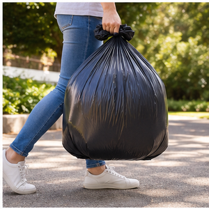 Heavy Duty Black Garbage BagHeavy Duty Black Leak-proof Black Garbage Bag for Household <b>Kitchen</b> Daily Use Trash Bag - Product Image 1