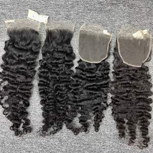 ผมต่อจากมนุษย์แท้100% สำหรับผู้หญิงเวียดนามมีฐานเป็นวิกผมยาวสีดำหยิกสไตล์พม่าแบบไม่ใช้กาว - Product Image 3