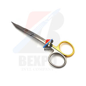 โกลด์แมน-ฟ็อกซ์กรรไกรตัดตรงใบมีดเครื่องมือทันตกรรมใช้มือผ่าตัดวัสดุสเตนเลสสตีลครึ่งทอง - Product Image 2