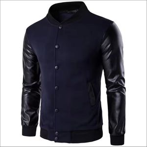 Fabricant OEM Veste universitaire de haute qualité pour hommes, manches en cuir brodé de chenille, veste universitaire Letterman de baseball personnalisée - Product Image 1