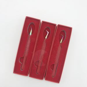 Pinzas profesionales para pestañas, pinzas de punto de arcoíris con revestimiento de polvo rojo, pinzas sostenibles probadas a mano, etiqueta privada aceptada - Product Image 1