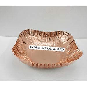 Plateau à chocolat rectangulaire moderne en métal doré rose, élégant plateau à collation décoratif en cuivre fait à la main en Inde pour la maison - Product Image 4