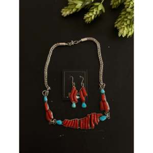 Ensemble de bijoux raffinés Smokey Gchacha, collier en argent sterling multi-pierres et en grappe - Product Image 2