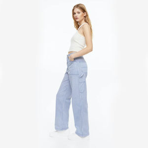 Pantalon cargo décontracté pour femmes de haute qualité avec design imprimé coupe droite pour l'été - Product Image 3