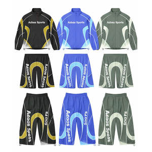 Conjunto Deportivo Personalizado, Chaqueta con Cremallera de Nailon y Pantalones de Nailon, Chándal Cortavientos - Product Image 1