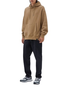 Sudadera con capucha transpirable con botón a presión lavado con ácido para hombre, Jersey de algodón de talla grande, sudadera con capucha de gran tamaño con hombros caídos en blanco para hombre - Product Image 3
