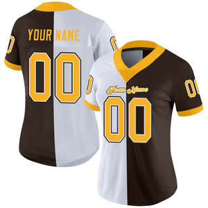 Camiseta de fútbol americano Premium, uniforme de secado rápido personalizado transpirable ligero para equipo universitario de Escuela Juvenil - Product Image 3