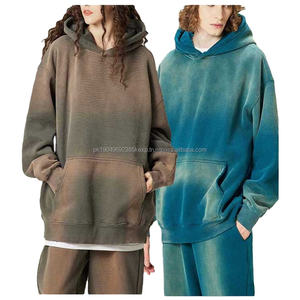 Sudadera con Capucha de Algodón Lavado de 380 g/m², Sudadera Personalizada para Hombre, Estilo Vintage, Lavado Ácido, Talla Grande - Product Image 4