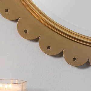 Modern <b>Vintage</b> Home Interior Decor <b>Gold</b> Plated Metal Wall <b>Mirror</b> Newly Designed Best Farmhouse Decor - Product Image 4
