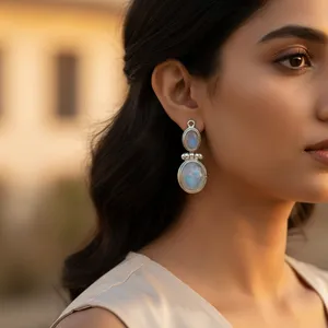 Boucles d'oreilles pendantes en argent sterling 925 tendance en forme de cœur pour femmes, cadeaux de mariage et de fête - Product Image 3