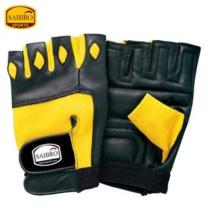 Gants de sport demi-doigts en cuir durable unisexes personnalisables pour l'haltérophilie et l'entraînement en salle de sport - Product Image 2