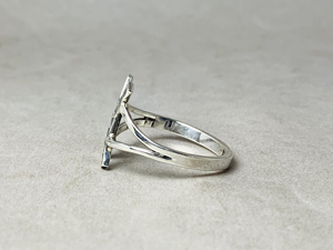 Anneau en argent sterling 925 de haute qualité, design martelé fait à la main, bijoux fins classiques et tendance pour les fêtes, prix de gros - Product Image 5