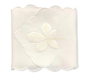 Housse à pain en lin blanc brodée vintage personnalisable en gros, bord festonné, réutilisable, lavable en machine, serviette à pain - Product Image 3