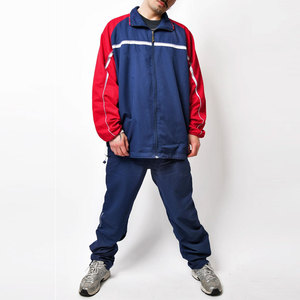 Ensemble survêtement d'hiver pour homme, style streetwear, sur mesure, grande taille, tissu en coton tricoté, poignets imprimés, manches respirantes, décontracté - Product Image 1