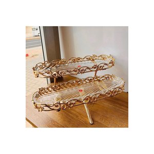 Plateau et plat de service Cam Design à deux étages pour le petit-déjeuner Elegant TR Origin Food Contact Safe - Product Image 2